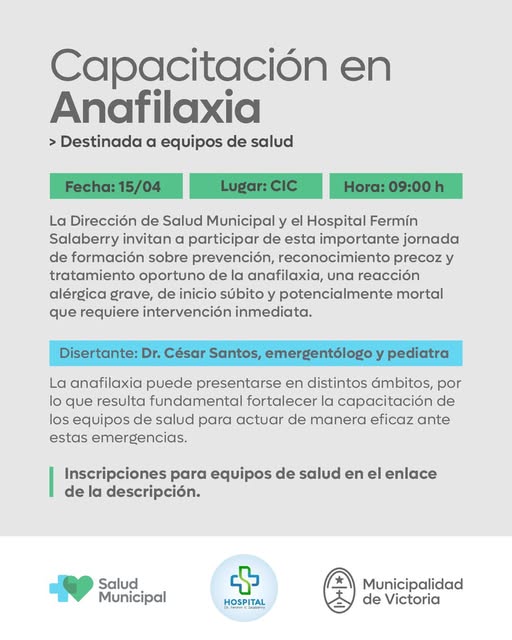 Capacitación en Anafilaxia