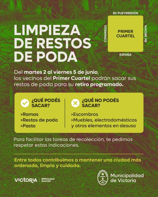 Limpieza de Restos de Poda en el Primer Cuartel