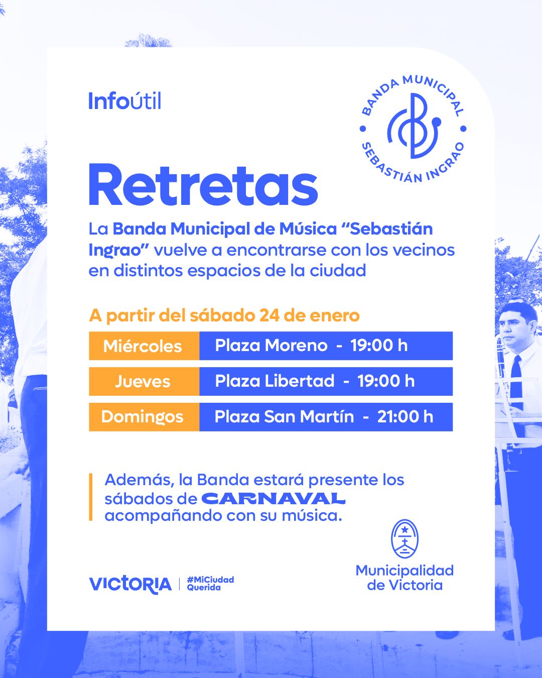 Retretas de la Banda Municipal de Música “Sebastián Ingrao”