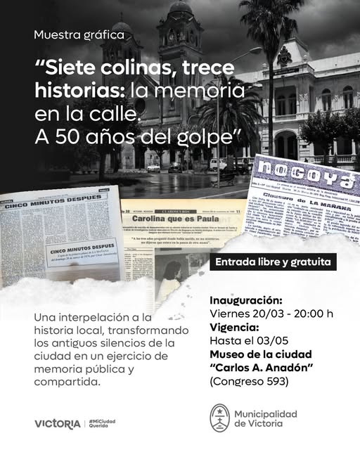 Siete Colinas, Trece Historias: La Memoria en la calle a 50 Años del Golpe