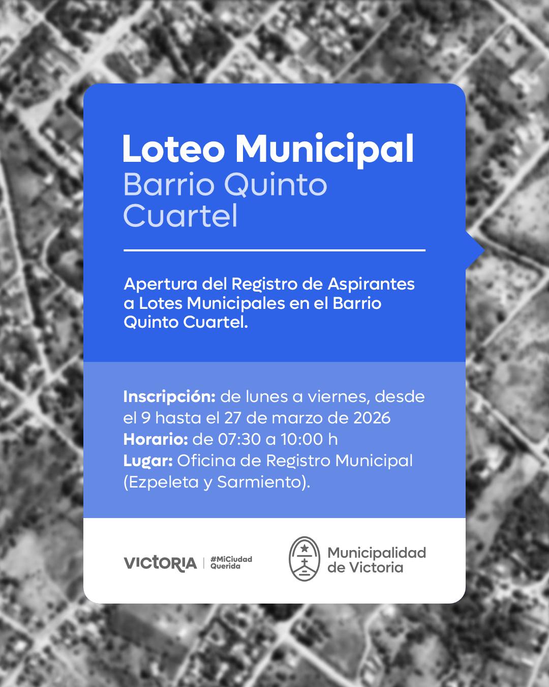 Loteo Municipal | Barrio Quinto Cuartel
