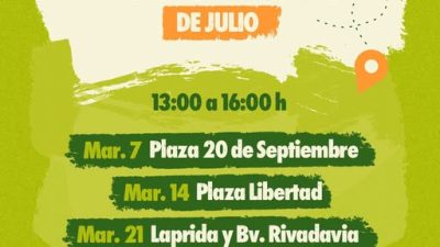 Cronograma de Eco Canje: Julio