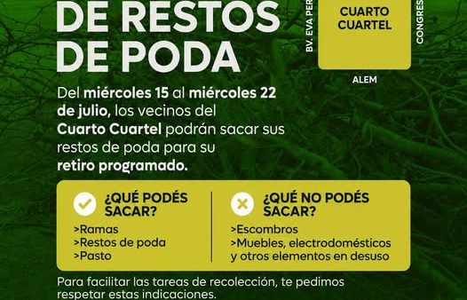 Limpíeza de Restos de Poda en el Cuarto Cuartel