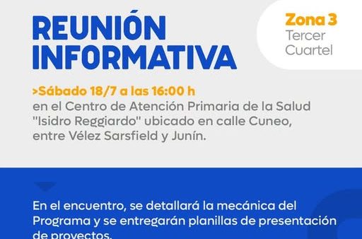Presupuesto Participativo 2026: Reunión Informativa en el Tercer Cuartel