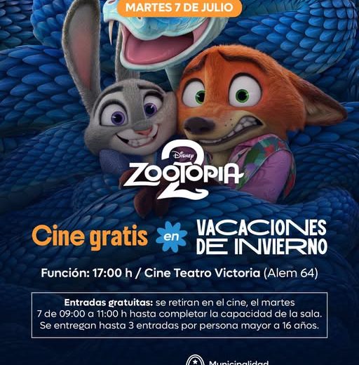 Cine gratis en Vacaciones de Invierno