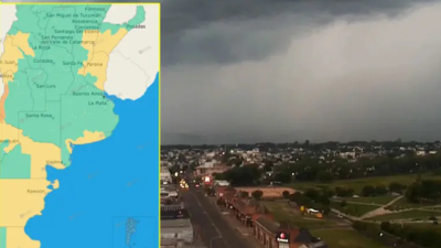 Alerta por tormentas en Entre Ríos: pronostican lluvias, granizo y luego un marcado descenso de temperatura