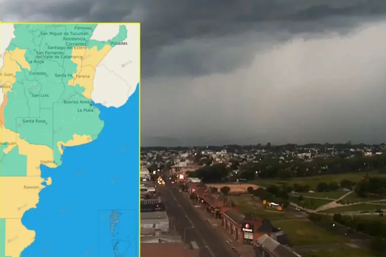 Alerta por tormentas en Entre Ríos: pronostican lluvias, granizo y luego un marcado descenso de temperatura