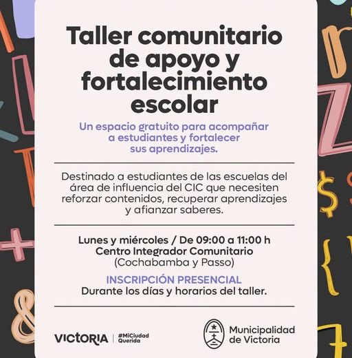 Taller Comunitario de Apoyo y Fortalecimiento Escolar