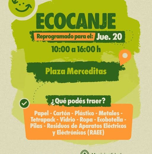 Se reprogramó el Eco Canje de hoy