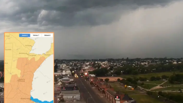 Rigen alertas por tormentas y viento para Entre Ríos: cuándo se esperan los fenómenos más intensos