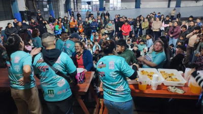 Cientos de chicos celebraron el Día del Niño en el Club 25 de Mayo