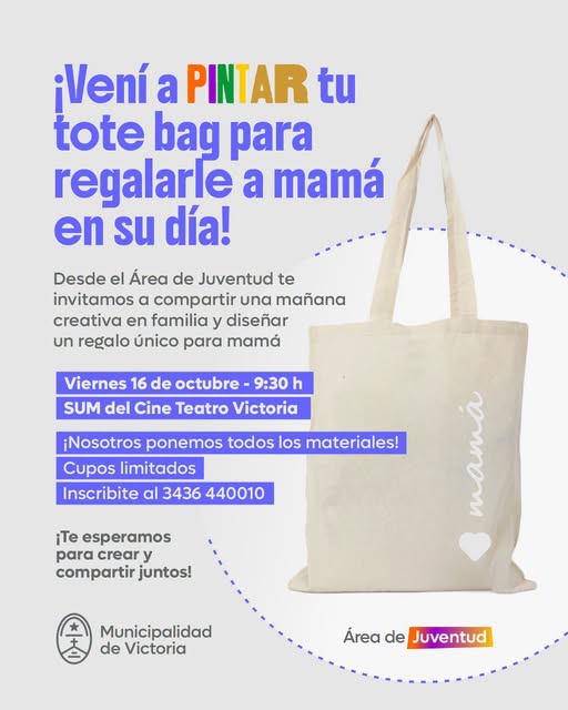 ¡Vení a Pintar tu Tote Bag para regalarle a mamá en su día!