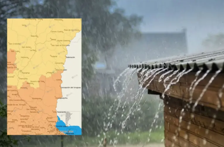 Renovaron las alertas por tormentas en Entre Ríos y prevén hasta 80 milímetros de lluvia
