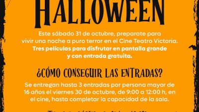 ¡Cine gratis por Halloween en Victoria!