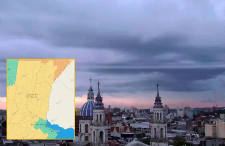 Entre Ríos bajo alerta amarilla por tormentas, ráfagas intensas y posible granizo