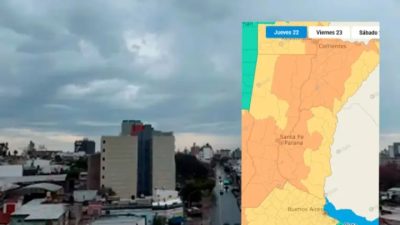 Rige alerta naranja y amarilla por tormentas en Entre Ríos: prevén hasta 100 mm de lluvia